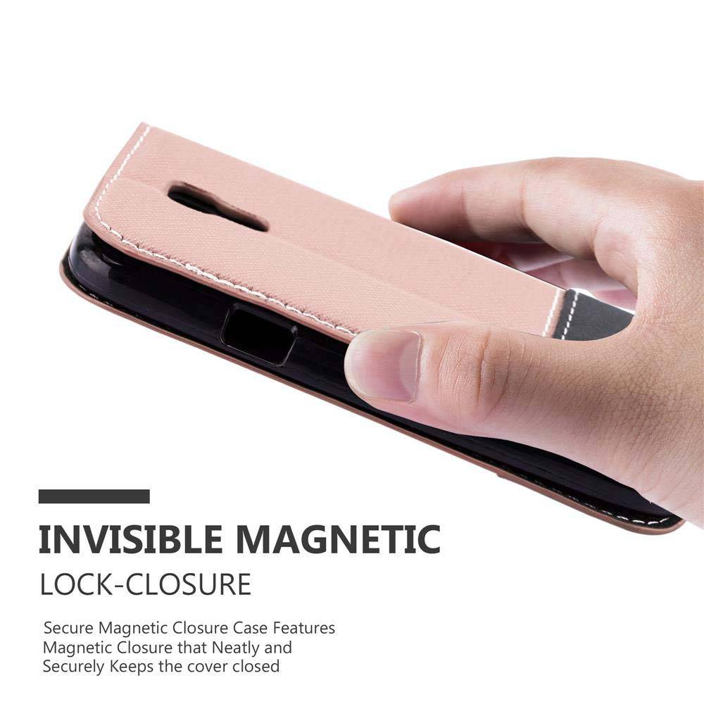 Cadorabo Hülle für Samsung Galaxy S4 MINI Schutzhülle in Rosa SHandyhülle Book Case Etui Kunstleder