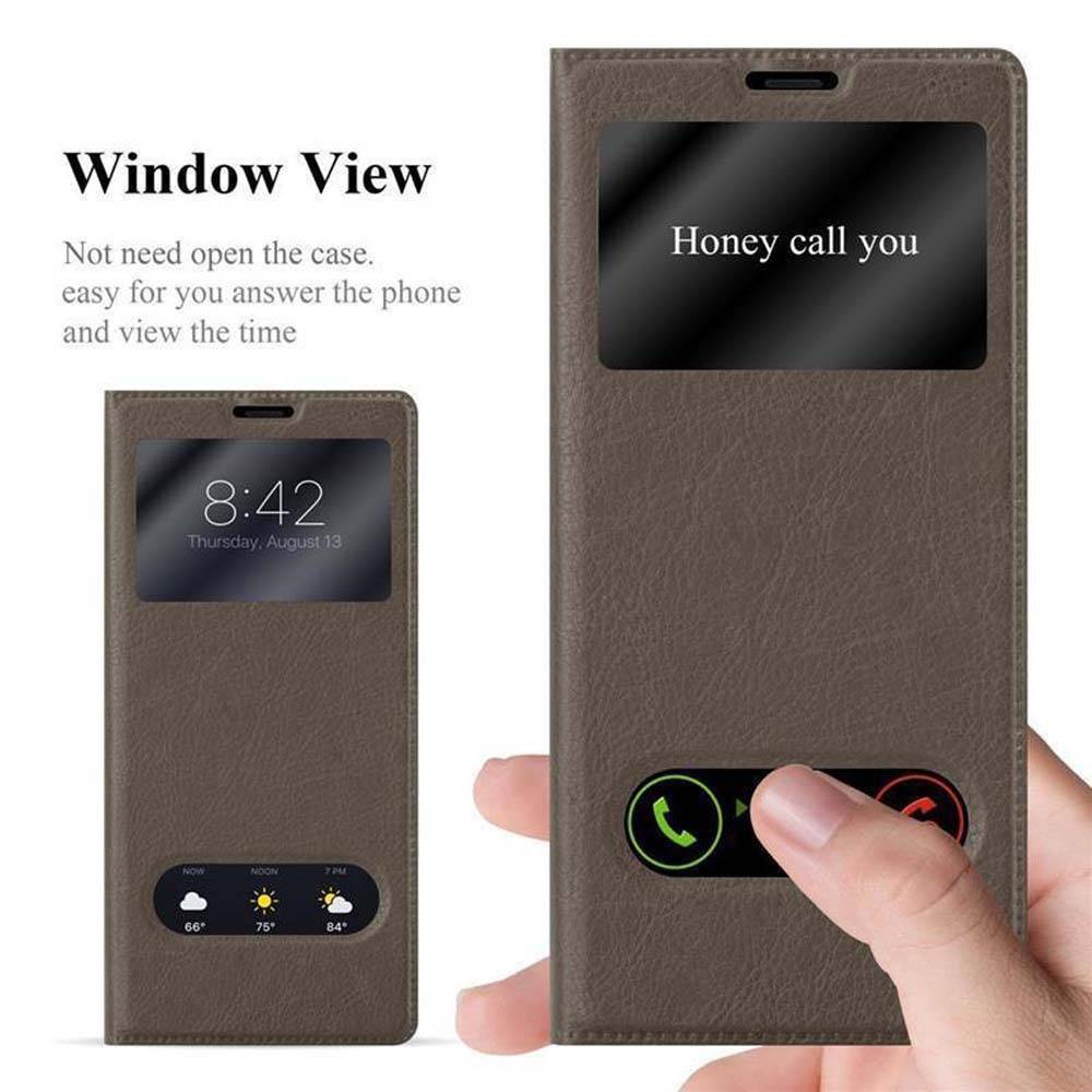 Cadorabo Schutzhülle für Samsung Galaxy NOTE 8 Hülle in Braun Handyhülle Book Case Cover Etui
