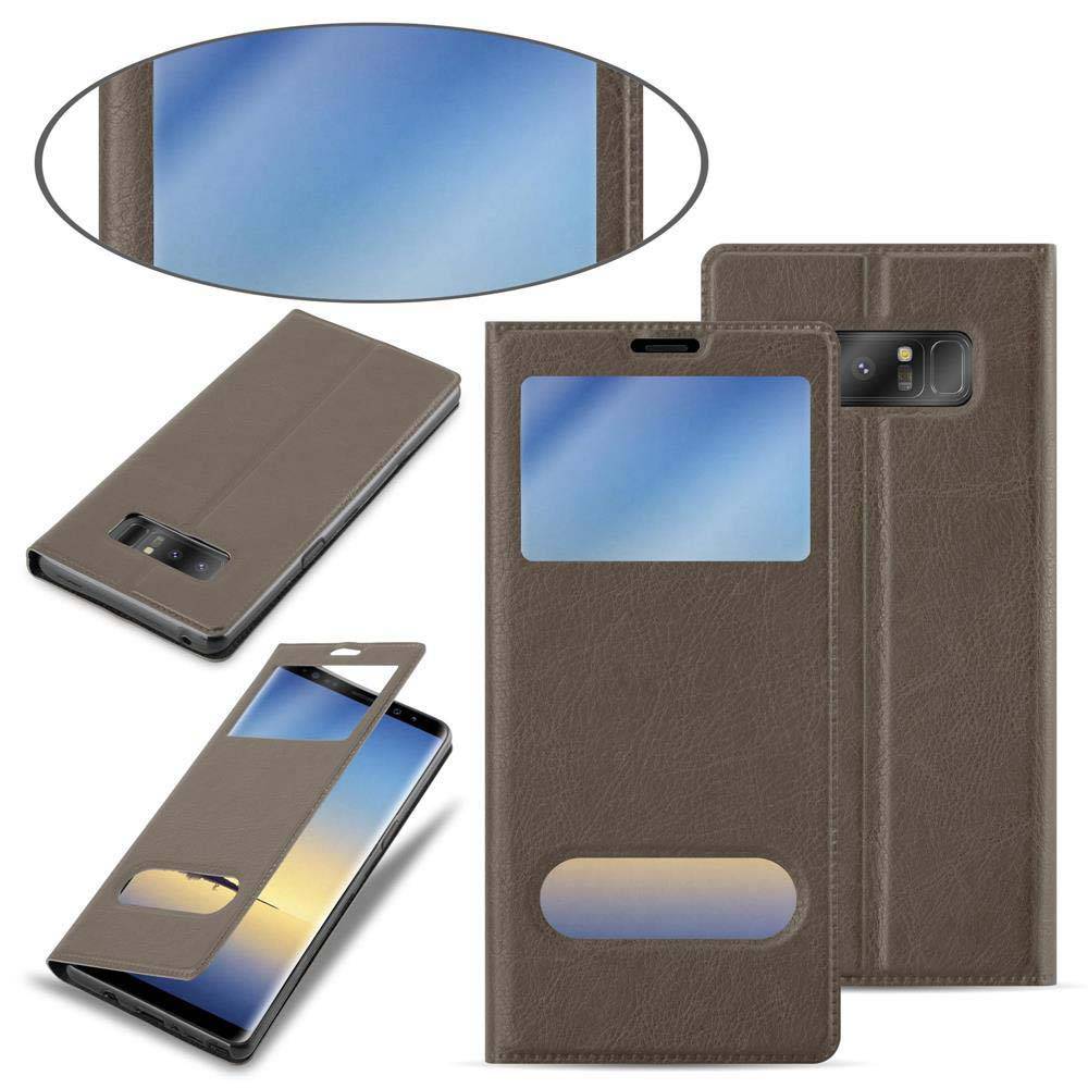 Cadorabo Schutzhülle für Samsung Galaxy NOTE 8 Hülle in Braun Handyhülle Book Case Cover Etui