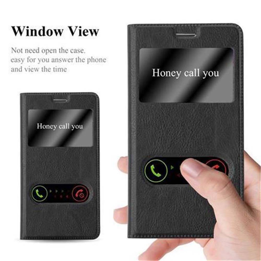 Cadorabo Schutzhülle für Samsung Galaxy NOTE 3 Hülle in Schwarz Handyhülle Book Case Cover Etui