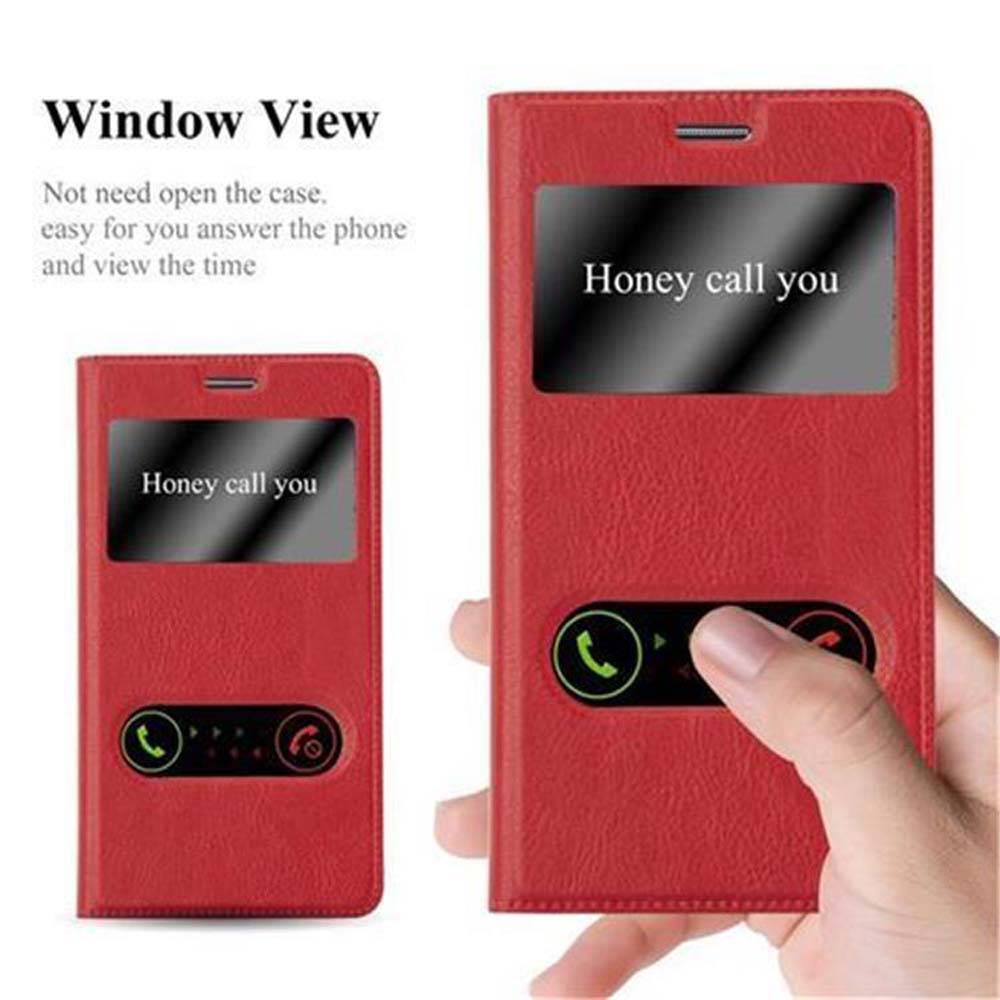 Cadorabo Schutzhülle für Samsung Galaxy NOTE 3 Hülle in Rot Handyhülle Book Case Cover Etui