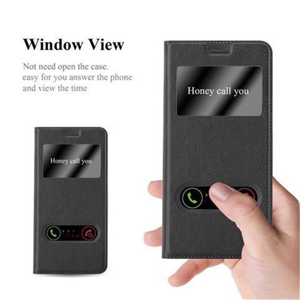 Cadorabo Schutzhülle für Samsung Galaxy S7 EDGE Hülle in Schwarz Handyhülle Book Case Cover Etui