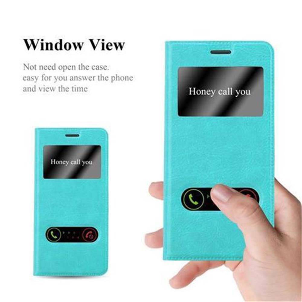 Cadorabo Schutzhülle für Samsung Galaxy S7 EDGE Hülle in Türkis Handyhülle Book Case Cover Etui