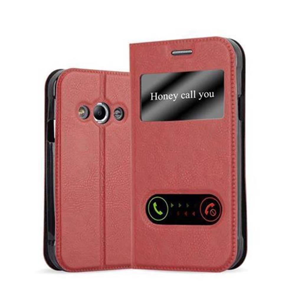 Cadorabo Schutzhülle für Samsung Galaxy XCover 3 Hülle in Rot Handyhülle Book Case Cover Etui