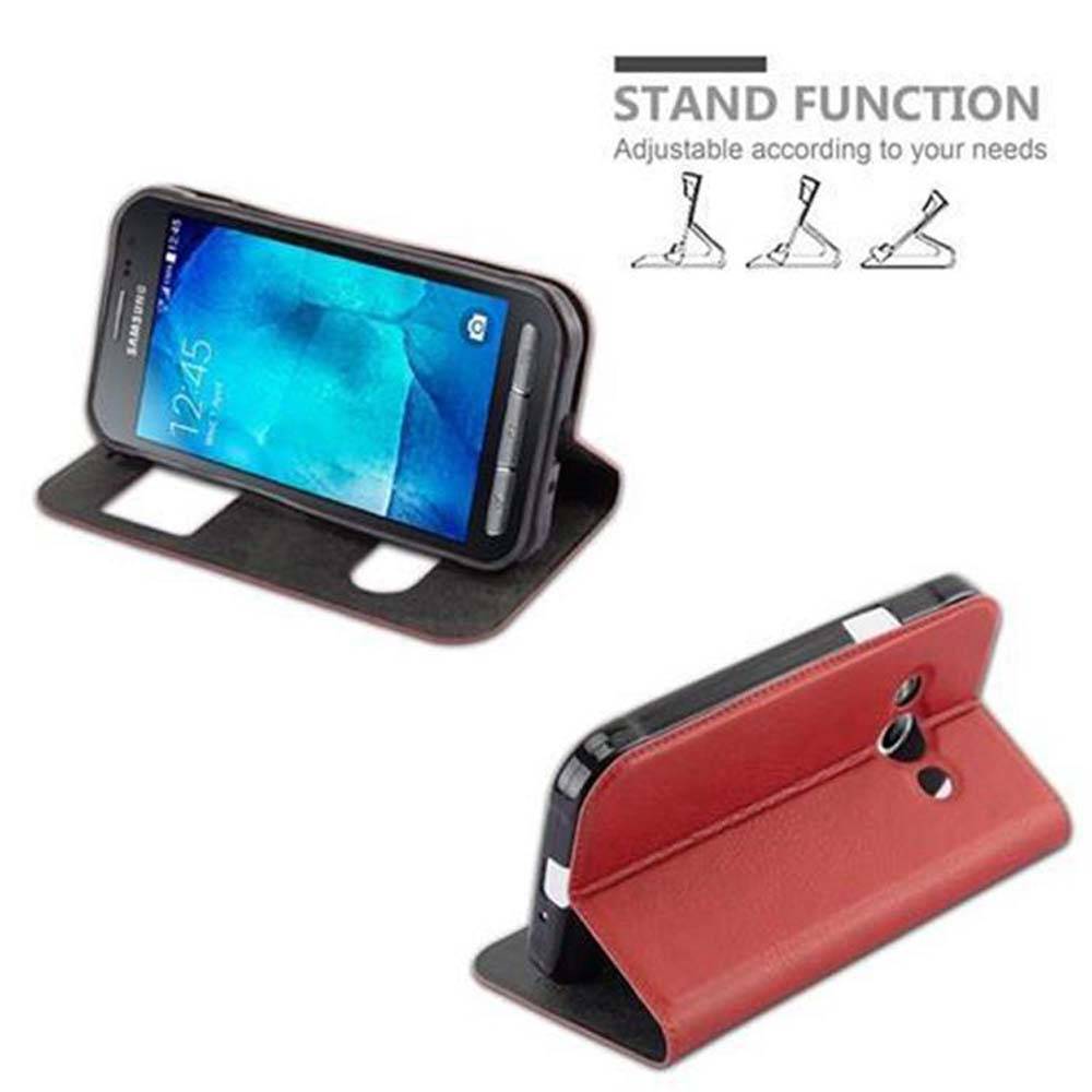 Cadorabo Schutzhülle für Samsung Galaxy XCover 3 Hülle in Rot Handyhülle Book Case Cover Etui