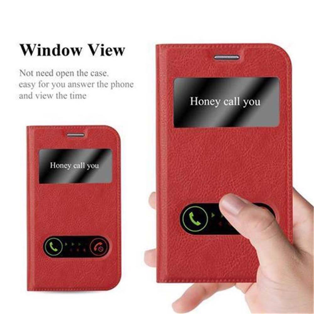 Cadorabo Schutzhülle für Samsung Galaxy XCover 3 Hülle in Rot Handyhülle Book Case Cover Etui