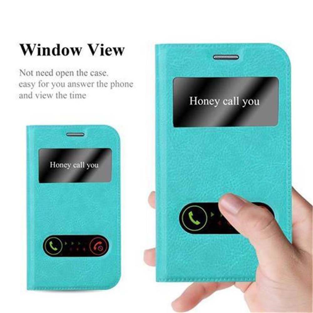 Cadorabo Schutzhülle für Samsung Galaxy XCover 3 Hülle in Türkis Handyhülle Book Case Cover Etui