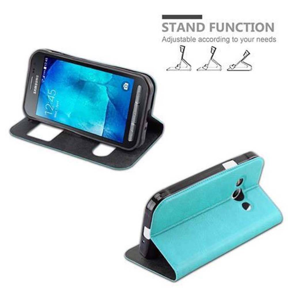Cadorabo Schutzhülle für Samsung Galaxy XCover 3 Hülle in Türkis Handyhülle Book Case Cover Etui