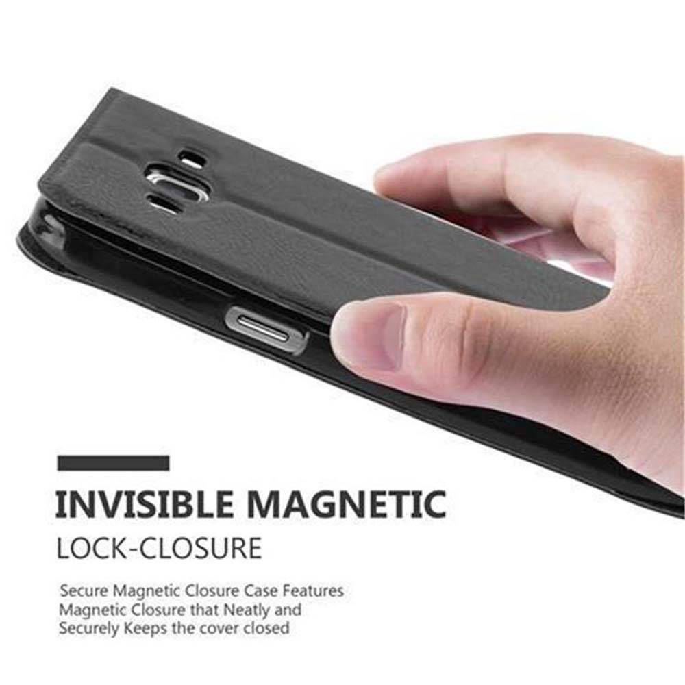 Cadorabo Schutzhülle für Samsung Galaxy GRAND PRIME Hülle in Schwarz Handyhülle Book Case Cover Etui