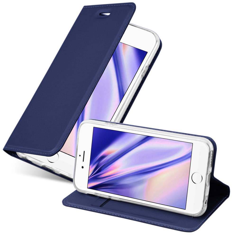 Cadorabo Handyhülle für Apple iPhone 6 PLUS / 6S PLUS Schutz Hülle in Blau Cover Etui Book Case Booklet
