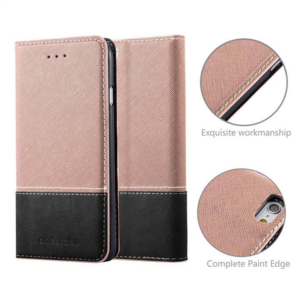 Cadorabo Hülle für Apple iPhone 6 PLUS / 6S PLUS Schutzhülle in Rosa SHandyhülle Book Case Etui Kunstleder