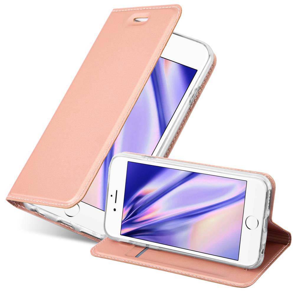 Cadorabo Handyhülle für Apple iPhone 6 PLUS / 6S PLUS Schutz Hülle in Rosa Cover Etui Book Case Booklet