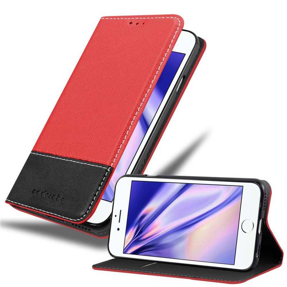 Cadorabo Hülle für Apple iPhone 6 PLUS / 6S PLUS Schutzhülle in Rot SHandyhülle Book Case Etui Kunstleder