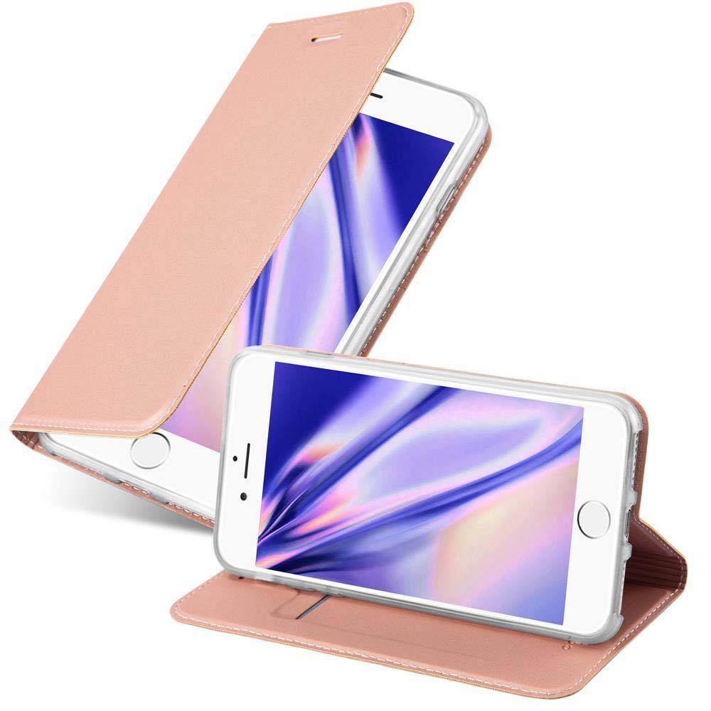 Cadorabo Handyhülle für Apple iPhone 7 / 7S / 8 / SE 2020 Schutz Hülle in Rosa Cover Etui Book Case Booklet
