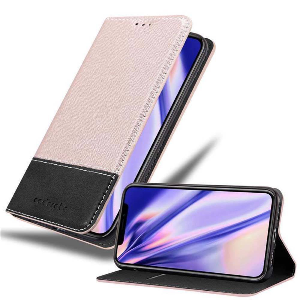 Cadorabo Hülle für Apple iPhone X / XS Schutzhülle in Rosa SHandyhülle Book Case Etui Kunstleder