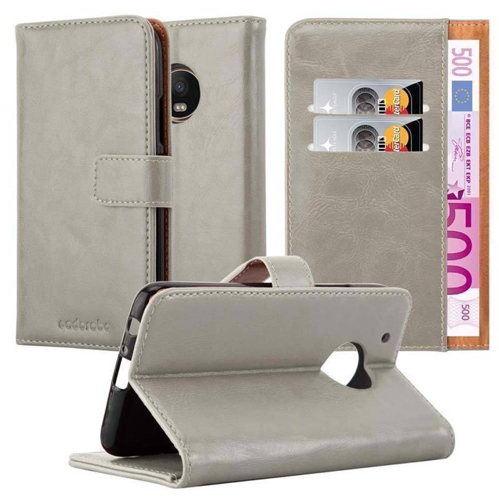 Cadorabo Hülle für Motorola MOTO G5 PLUS Schutzhülle in Braun Handyhülle Book Tasche Case Etui Luxury