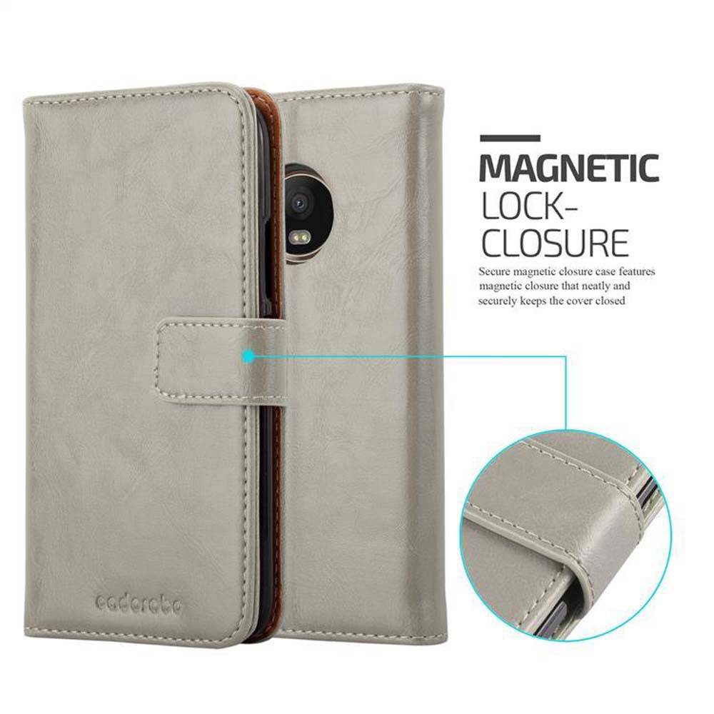 Cadorabo Hülle für Motorola MOTO G5 PLUS Schutzhülle in Braun Handyhülle Book Tasche Case Etui Luxury