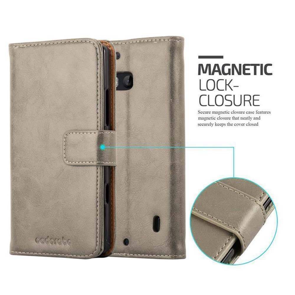 Cadorabo Hülle für Nokia Lumia 929 / 930 Schutzhülle in Braun Handyhülle Book Tasche Case Etui Luxury