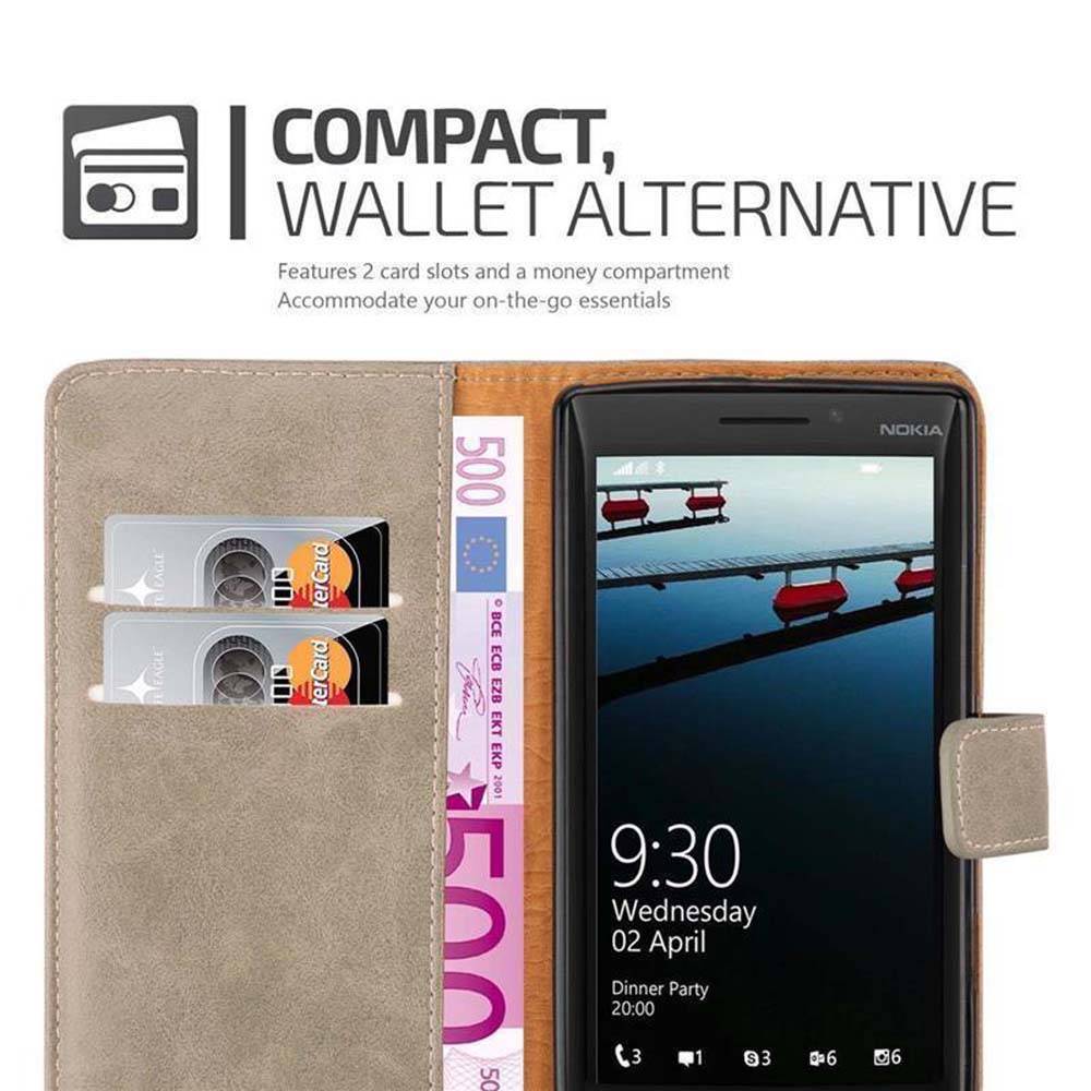 Cadorabo Hülle für Nokia Lumia 929 / 930 Schutzhülle in Braun Handyhülle Book Tasche Case Etui Luxury