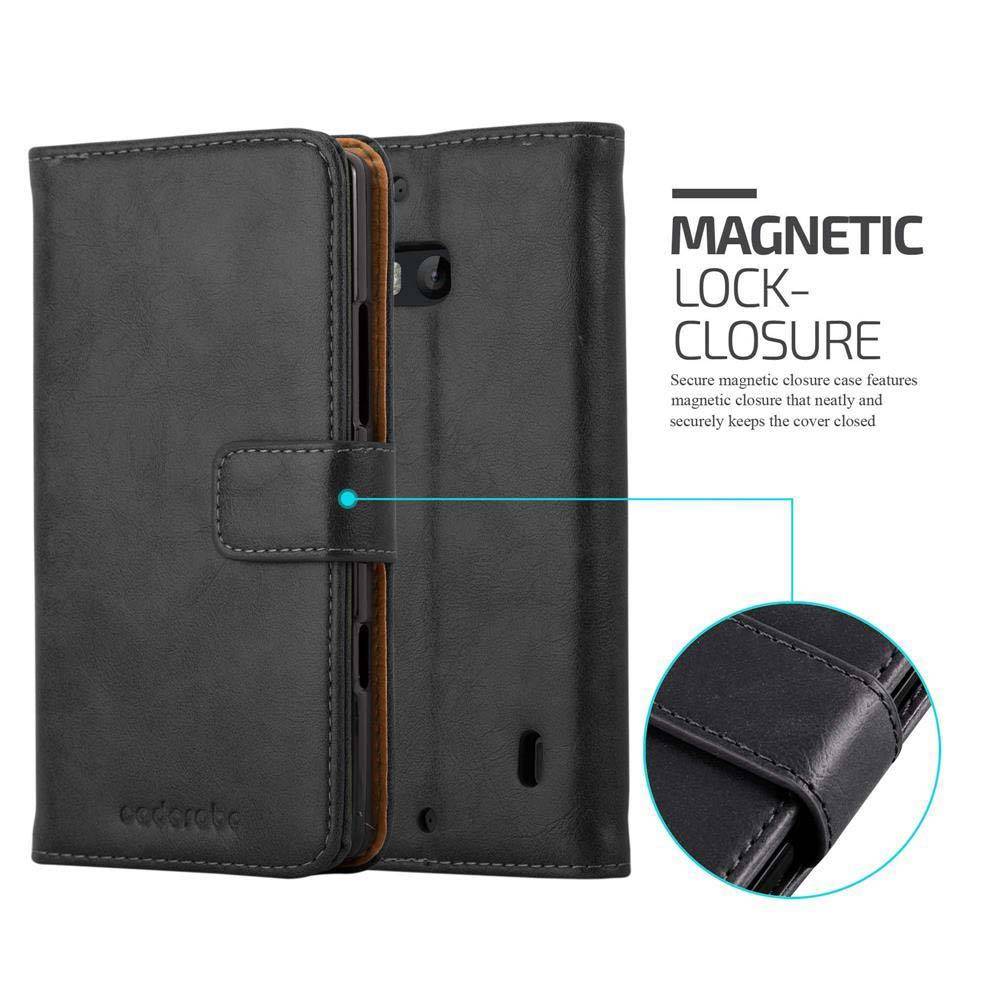 Cadorabo Hülle für Nokia Lumia 929 / 930 Schutzhülle in Schwarz Handyhülle Book Tasche Case Etui Luxury