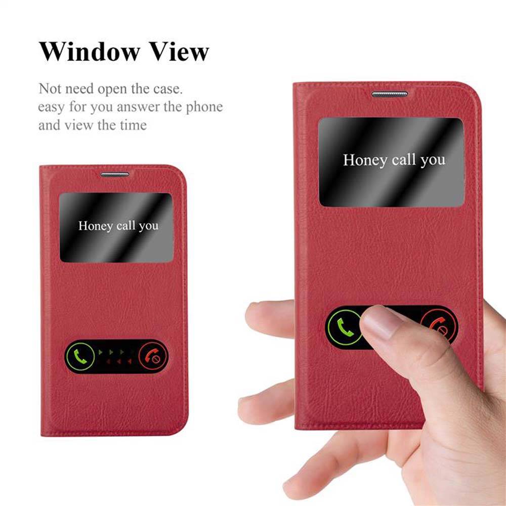 Cadorabo Schutzhülle für Samsung Galaxy NOTE 3 NEO Hülle in Rot Handyhülle Book Case Cover Etui