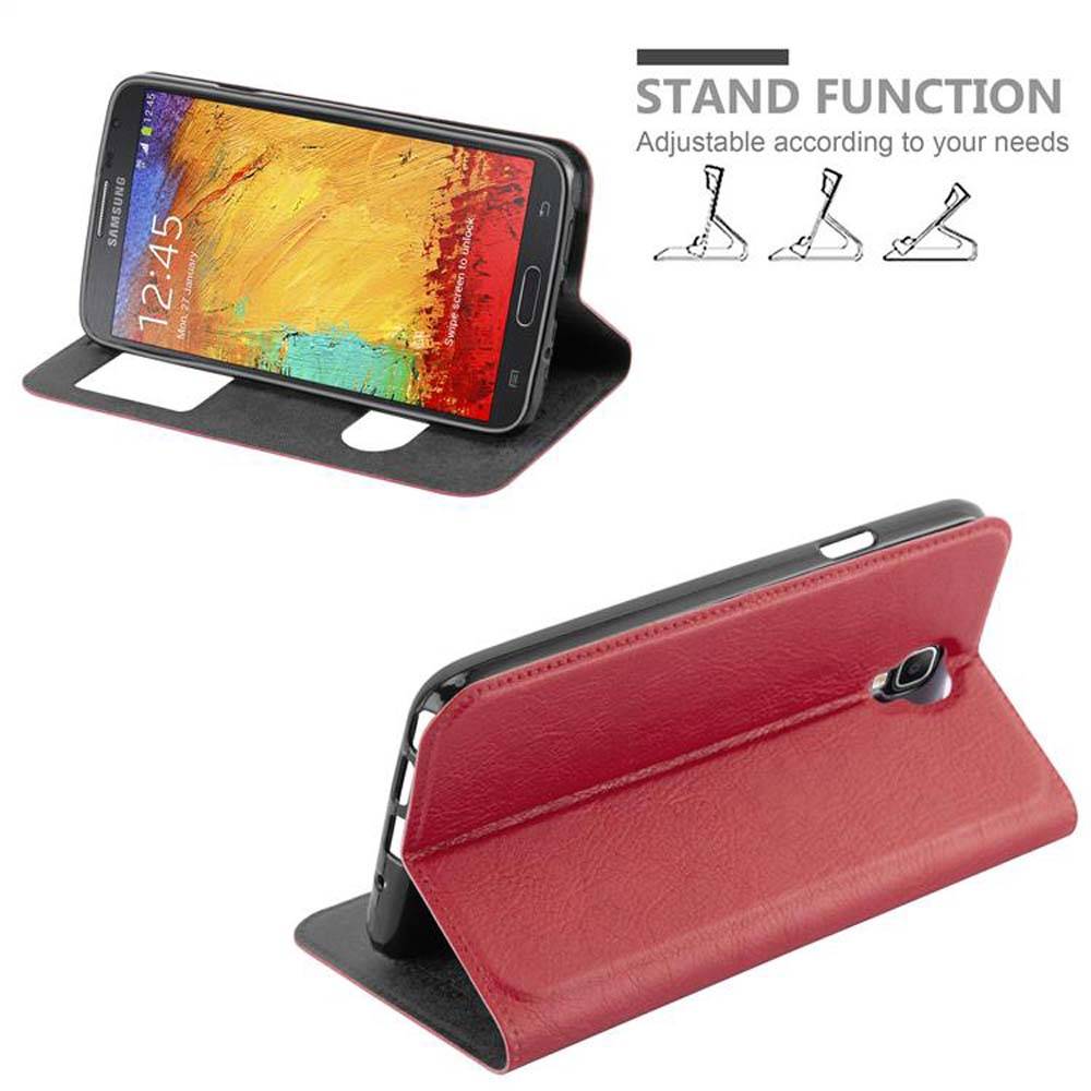 Cadorabo Schutzhülle für Samsung Galaxy NOTE 3 NEO Hülle in Rot Handyhülle Book Case Cover Etui