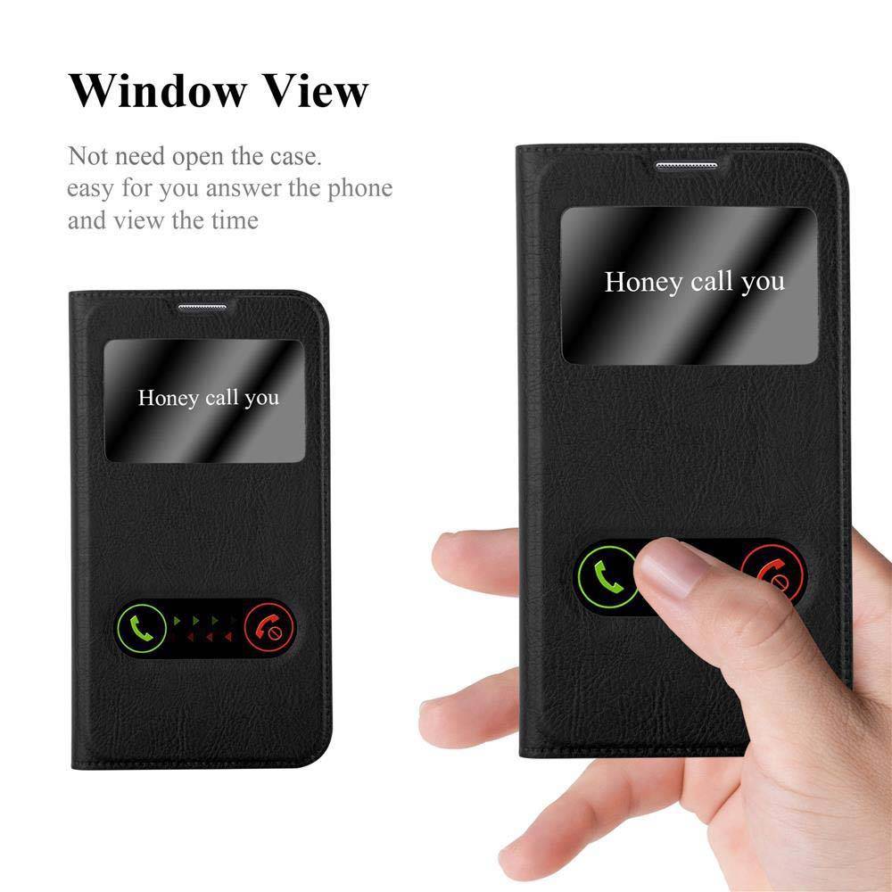 Cadorabo Schutzhülle für Samsung Galaxy NOTE 3 NEO Hülle in Schwarz Handyhülle Book Case Cover Etui