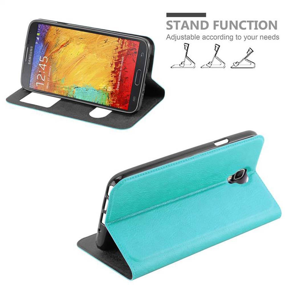 Cadorabo Schutzhülle für Samsung Galaxy NOTE 3 NEO Hülle in Türkis Handyhülle Book Case Cover Etui