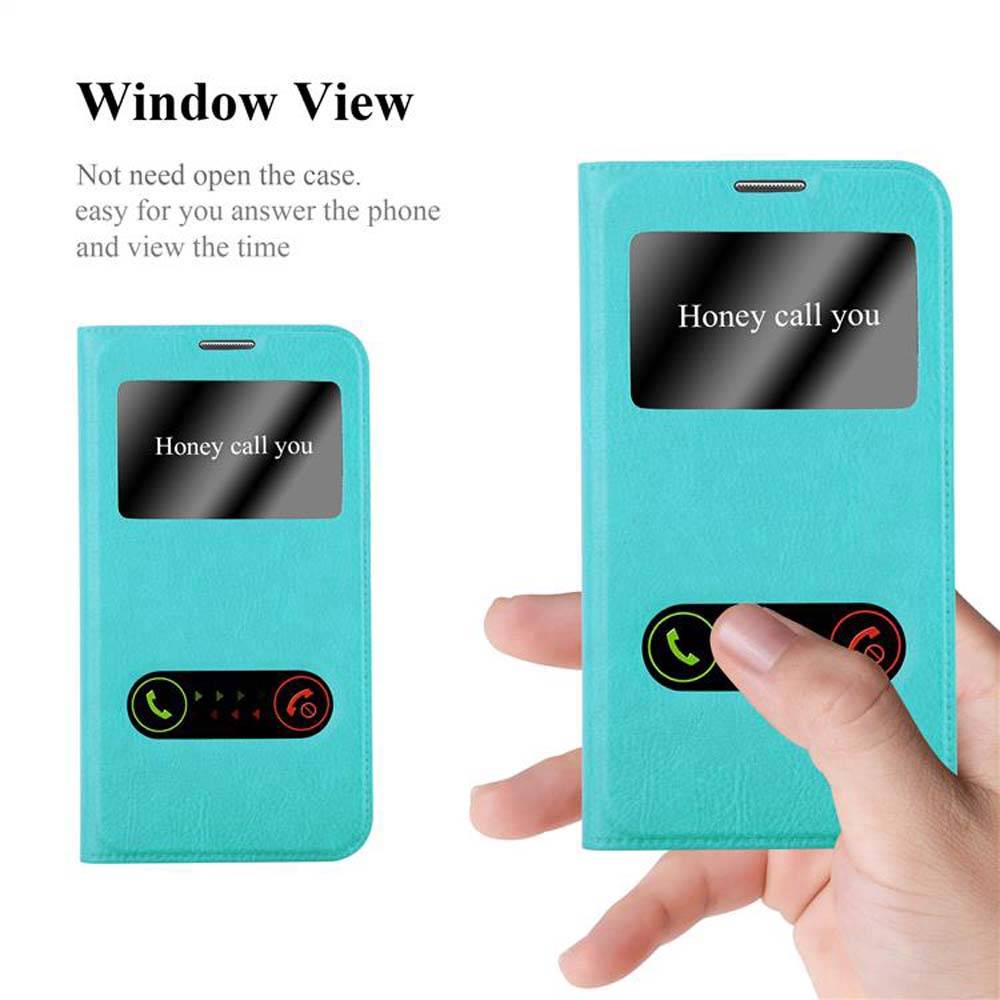 Cadorabo Schutzhülle für Samsung Galaxy NOTE 3 NEO Hülle in Türkis Handyhülle Book Case Cover Etui