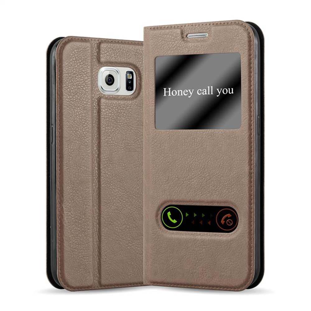Cadorabo Schutzhülle für Samsung Galaxy NOTE 5 Hülle in Braun Handyhülle Book Case Cover Etui