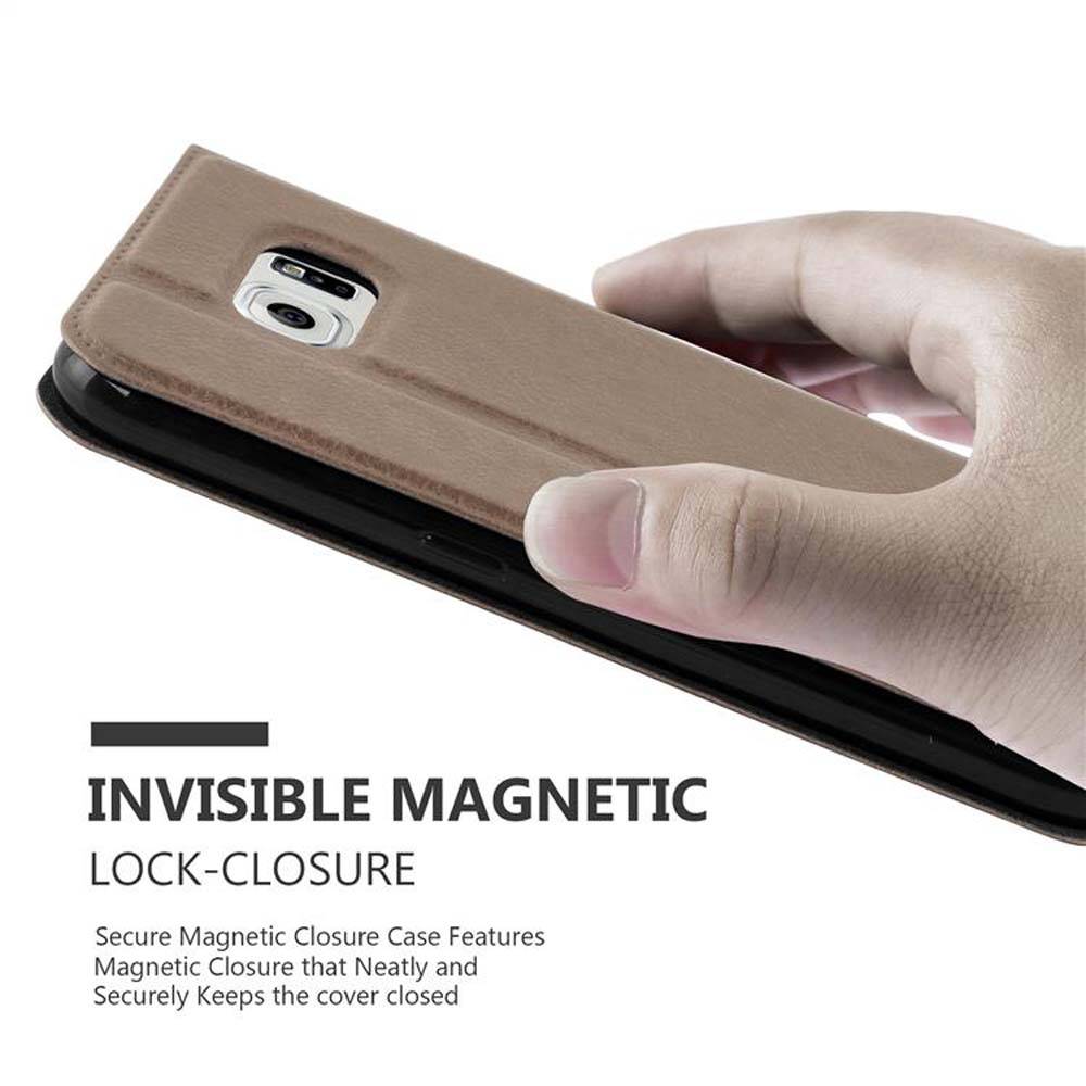 Cadorabo Schutzhülle für Samsung Galaxy NOTE 5 Hülle in Braun Handyhülle Book Case Cover Etui