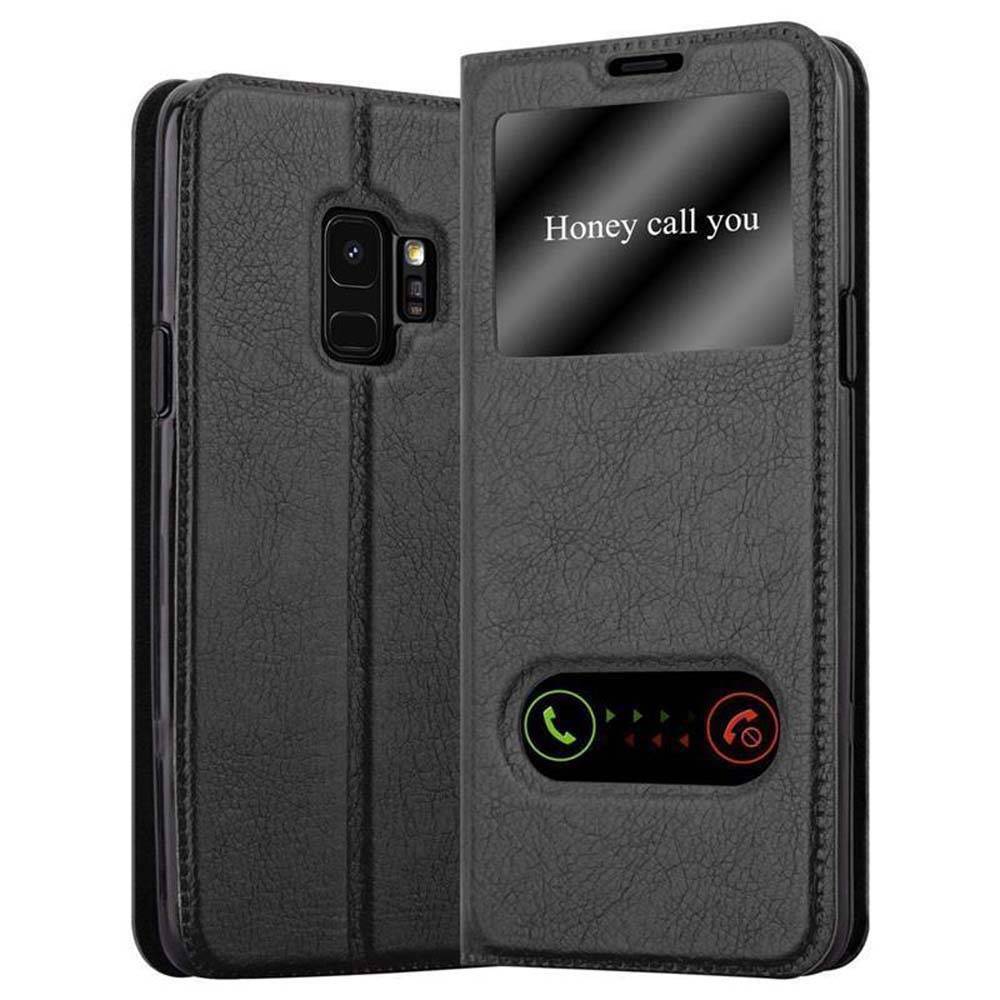 Cadorabo Schutzhülle für Samsung Galaxy S9 Hülle in Schwarz Handyhülle Book Case Cover Etui