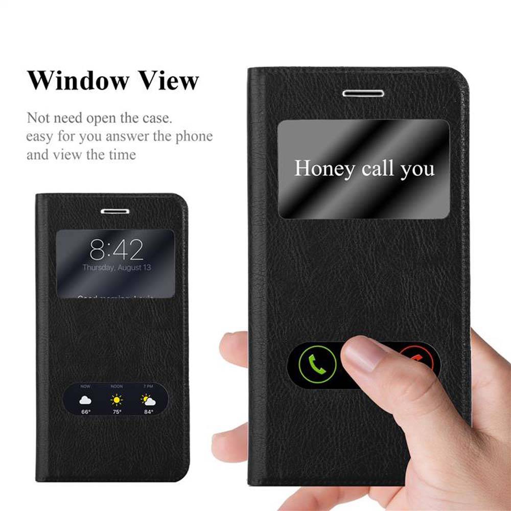 Cadorabo Schutzhülle für Samsung Galaxy A7 2015 Hülle in Schwarz Handyhülle Book Case Cover Etui