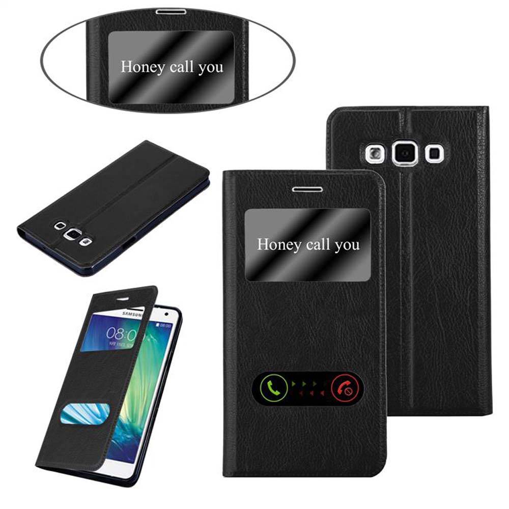 Cadorabo Schutzhülle für Samsung Galaxy A7 2015 Hülle in Schwarz Handyhülle Book Case Cover Etui