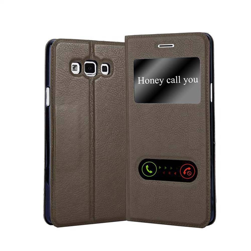 Cadorabo Schutzhülle für Samsung Galaxy A7 2015 Hülle in Braun Handyhülle Book Case Cover Etui