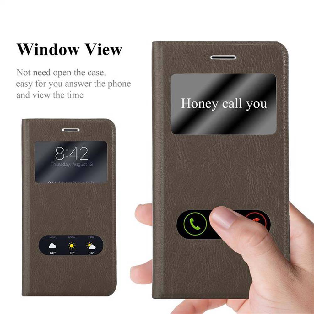 Cadorabo Schutzhülle für Samsung Galaxy A7 2015 Hülle in Braun Handyhülle Book Case Cover Etui