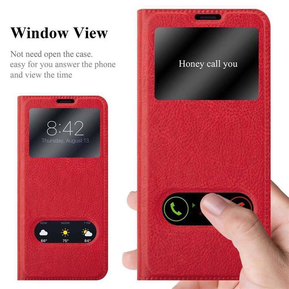 Cadorabo Schutzhülle für Samsung Galaxy S9 PLUS Hülle in Rot Handyhülle Book Case Cover Etui