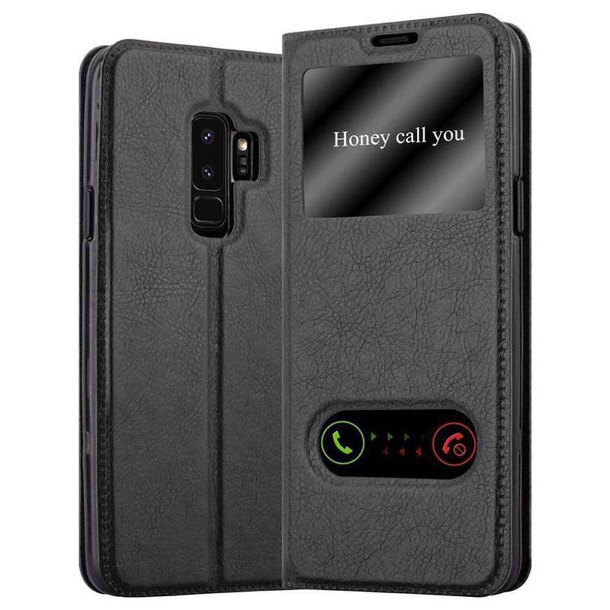 Cadorabo Schutzhülle für Samsung Galaxy S9 PLUS Hülle in Schwarz Handyhülle Book Case Cover Etui