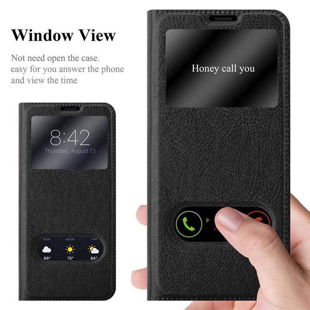 Cadorabo Schutzhülle für Samsung Galaxy S9 PLUS Hülle in Schwarz Handyhülle Book Case Cover Etui