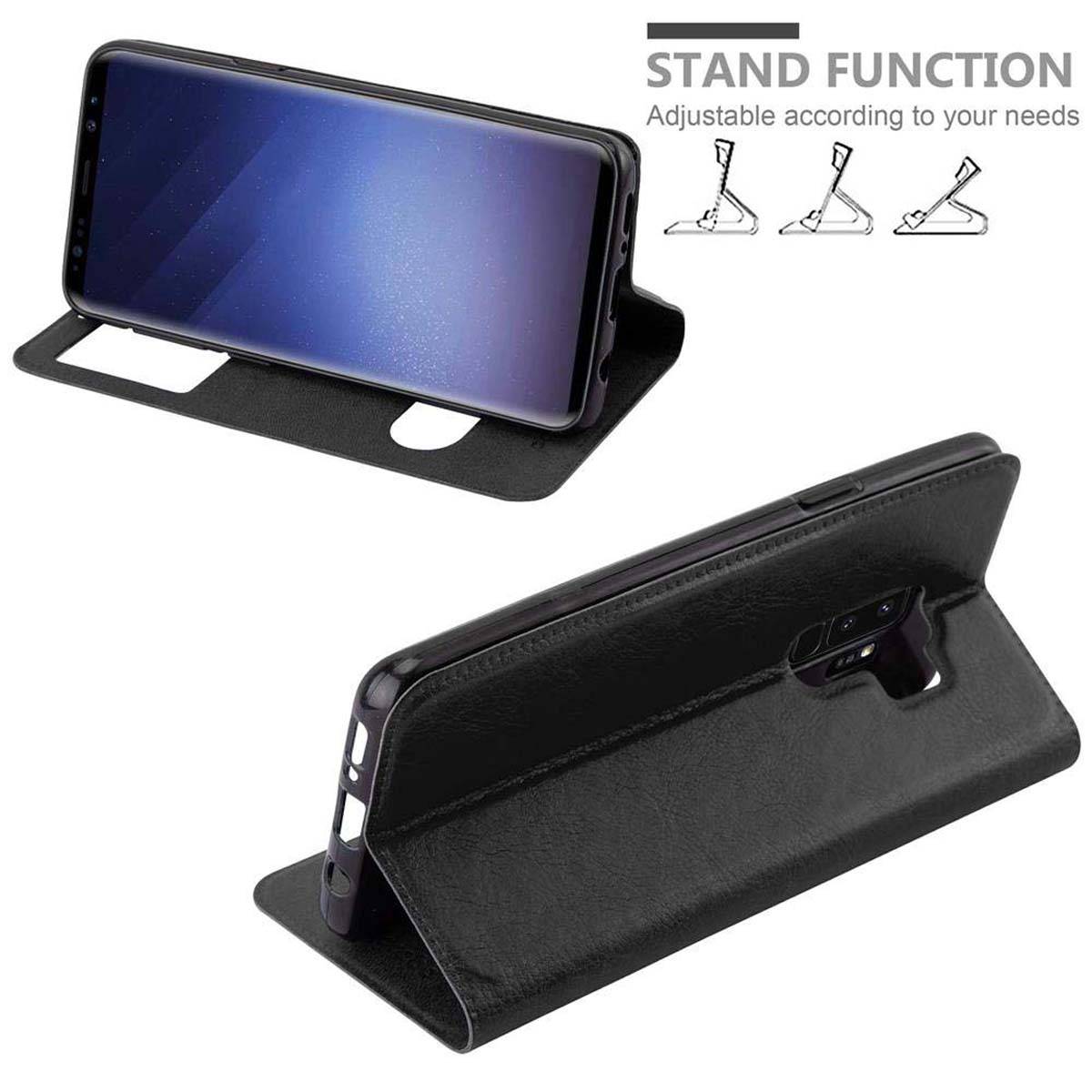 Cadorabo Schutzhülle für Samsung Galaxy S9 PLUS Hülle in Schwarz Handyhülle Book Case Cover Etui