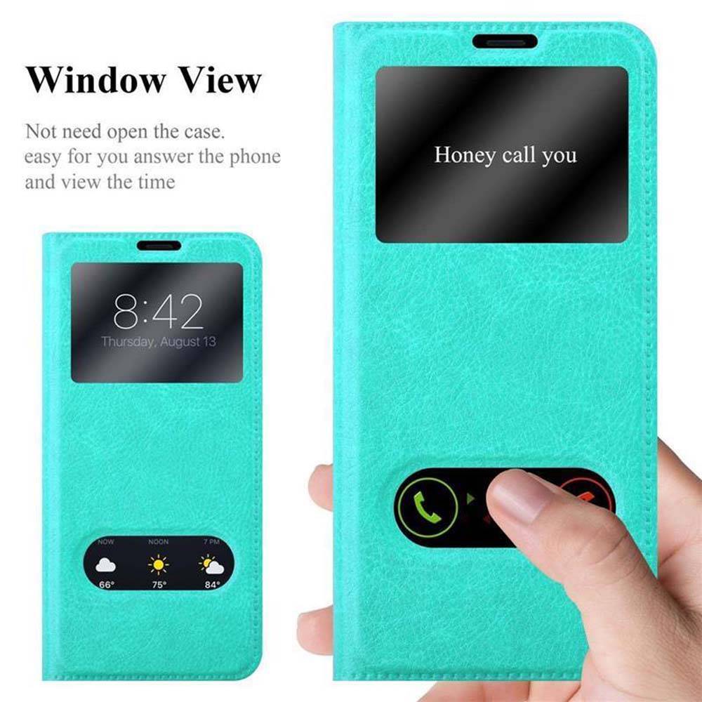 Cadorabo Schutzhülle für Samsung Galaxy S9 PLUS Hülle in Türkis Handyhülle Book Case Cover Etui