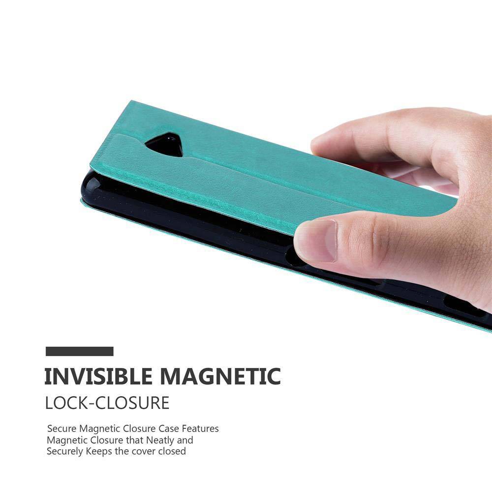 Cadorabo Schutzhülle für Sony Xperia M2 / M2 AQUA Hülle in Türkis Handyhülle Book Case Cover Etui
