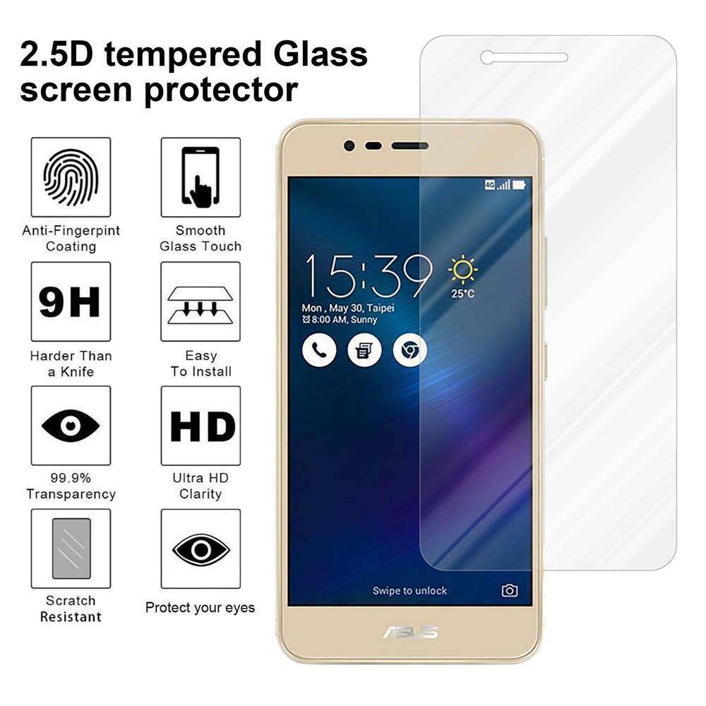 Cadorabo Panzer Folie für Asus ZenFone 3 MAX (5,2 Zoll) Schutzfolie in Transparent Gehärtetes Tempered