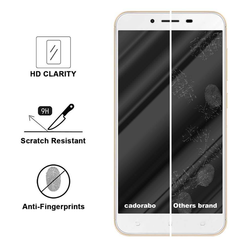 Cadorabo Panzer Folie für Asus ZenFone 3 MAX (5,5 Zoll) Schutzfolie in Transparent Gehärtetes Tempered
