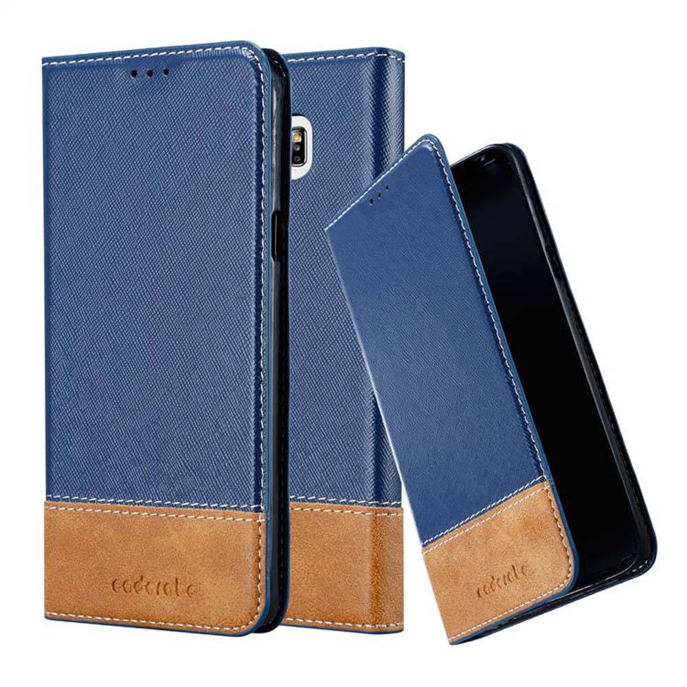 Cadorabo Hülle für Samsung Galaxy NOTE 5 Schutzhülle in Blau SHandyhülle Book Case Etui Kunstleder