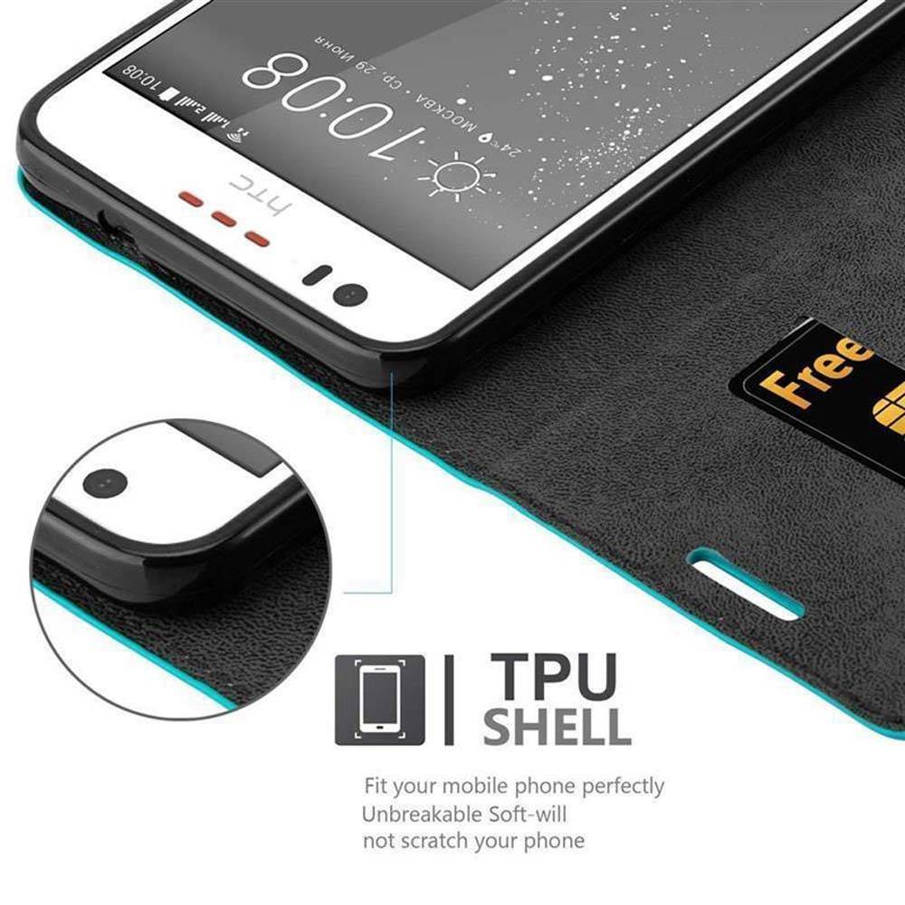Cadorabo Hülle für HTC Desire 10 LIFESTYLE / Desire 825 Schutz Hülle in Türkis Handyhülle Etui Case Cover