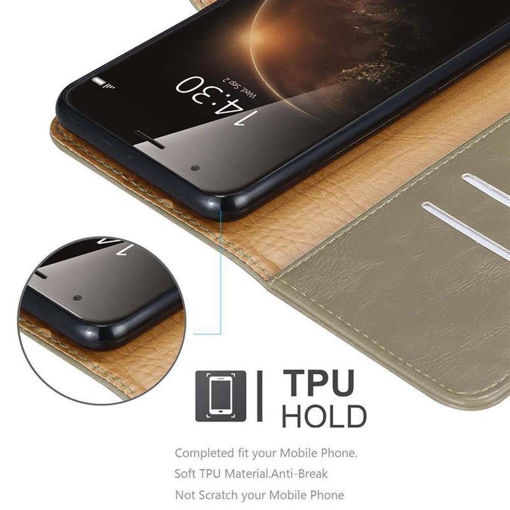 Cadorabo Hülle für Huawei ASCEND G7 PLUS / G8 / GX8 Schutzhülle in Braun Handyhülle Book Tasche Case Etui Luxury