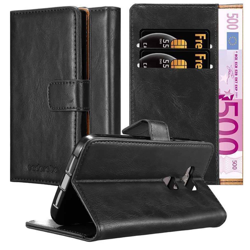Cadorabo Hülle für Huawei ASCEND G7 PLUS / G8 / GX8 Schutzhülle in Schwarz Handyhülle Book Tasche Case Etui Luxury