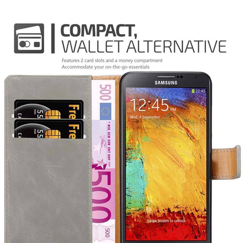 Cadorabo Hülle für Samsung Galaxy NOTE 3 NEO Schutzhülle in Braun Handyhülle Book Tasche Case Etui Luxury