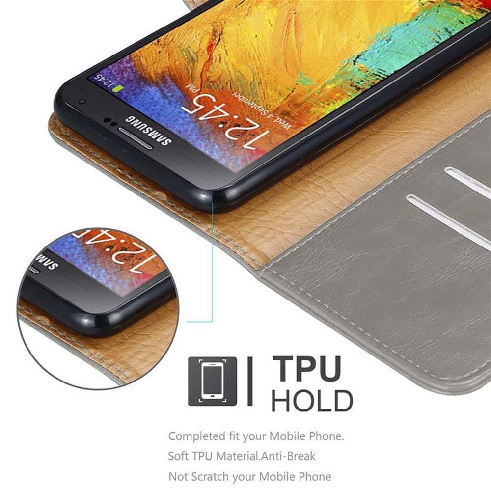 Cadorabo Hülle für Samsung Galaxy NOTE 3 NEO Schutzhülle in Braun Handyhülle Book Tasche Case Etui Luxury